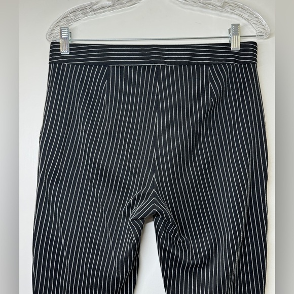 Diane Von Furstenberg Black White Pinstriped Work Office Trouser Pants Size 6 - Picture 6 of 15